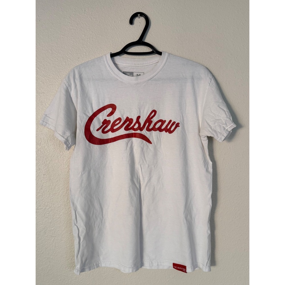The Marathon Clothing Crenshaw T-Shirt Mens Medium White Red Nipsey Hussle TMC
